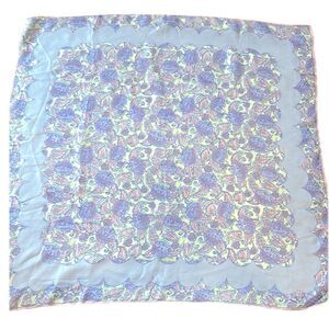 Vintage Blue and Purple Scarf